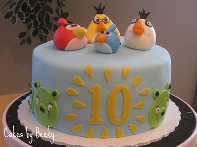 Angry Birds Birthday Cake - Cake by Becky Pendergraft