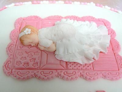 Lilly Rose Christening Cake - Cake by Anita's Cakes