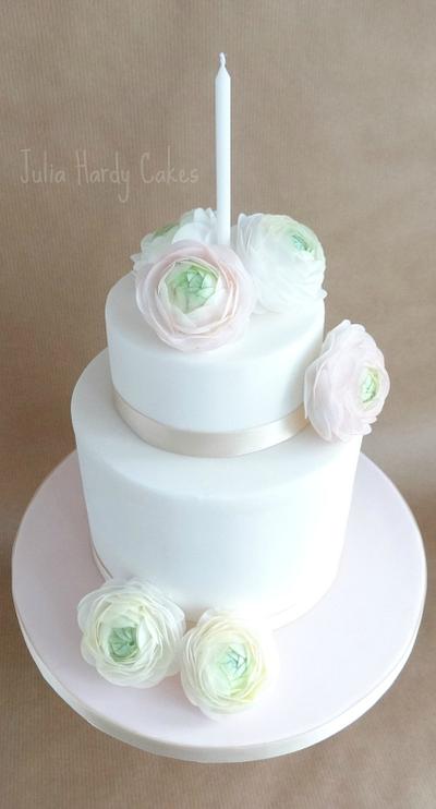 Wafer Paper Flower Cake for Kerry - Cake by Julia Hardy