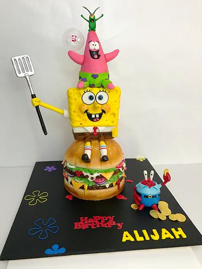 Spongebob Hamburger cake  - Cake by The Cake Mamba