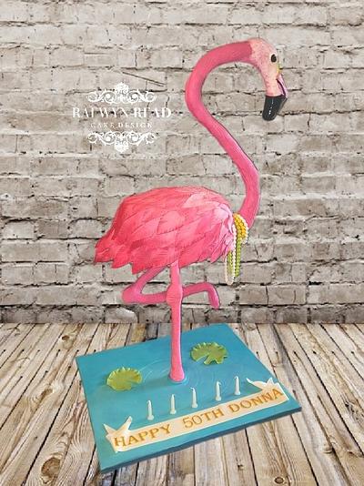 Fun Flamingo 50th 😂 - Cake by Raewyn Read Cake Design