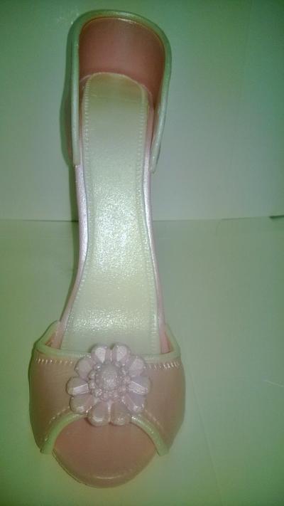 Pearl Pink Stiletto High Heel - Cake by Unique Colourful Cakes by Debbie