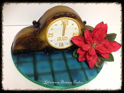 New Year mantel clock - Cake by Blossom Dream Cakes - Angela Morris