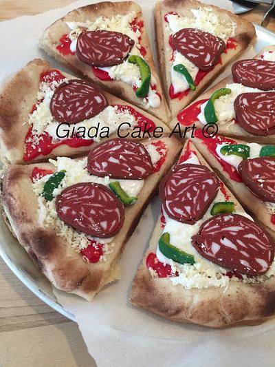 Salami Pizza cookies  - Cake by G Sugar Art