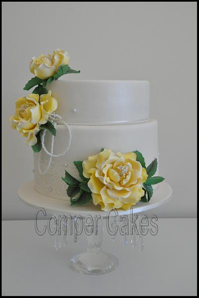 wedding cakes with roses - Cake by Comper Cakes
