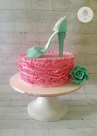 Ruffles, Heels & Rose - Cake by Frosted Dreams 