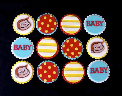 Curious George Cupcake Toppers - Cake by Cuteology Cakes 