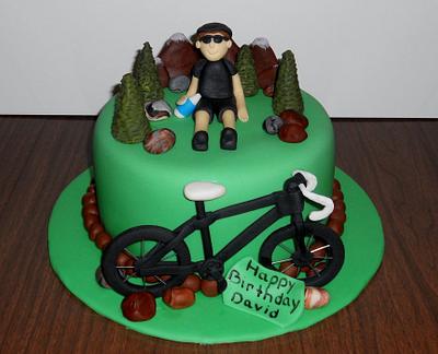 Mountain Biking - Cake by Pamela Sampson Cakes