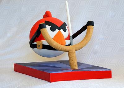 Angry bird flying - Cake by giveandcake