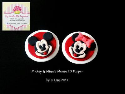 Mickey & Minnie 2D Topper - Cake by LiLian Chong