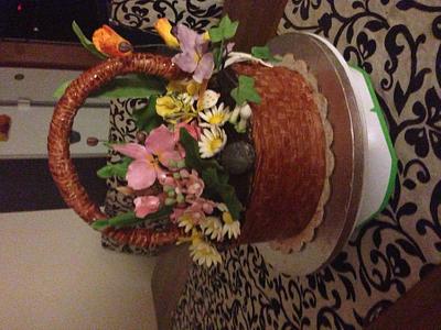 Flower basket cake - Cake by Carrie68