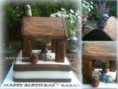 bird table cake - Cake by BARBARA CORBETT