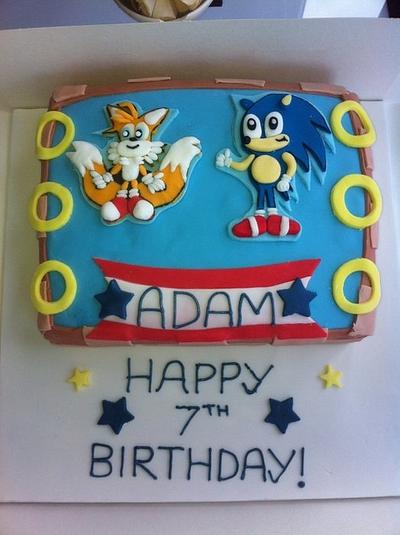 Sonic and Tails Cake - Cake by kim_g