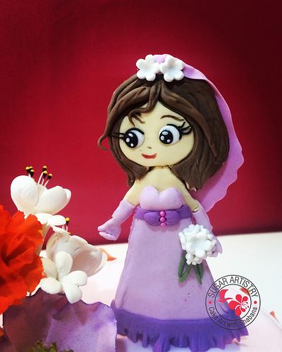 Toon to be Bride - Cake by D Sugar Artistry - cake art with Shabana