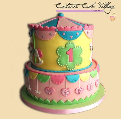 Carousel for Sofia - Cake by Eliana Cardone - Cartoon Cake Village