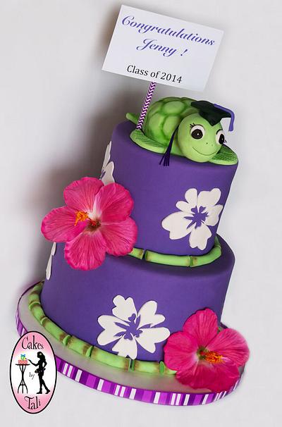 Sea turtle graduation cake - Cake by Tali