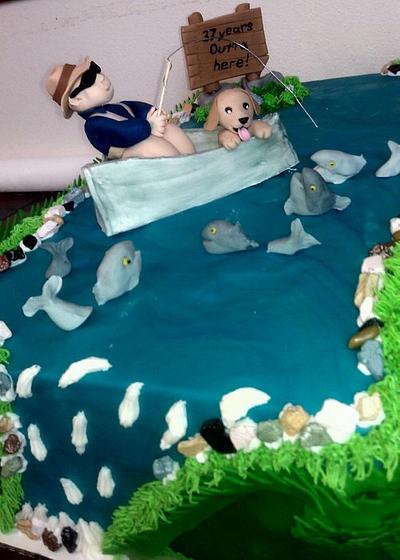 fisherman - Cake by sticky dough cakes by Julia in Ferndale