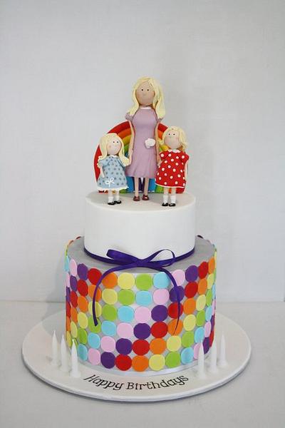 Rainbow Spots - Cake by Louisa