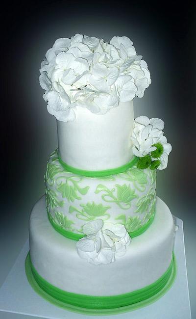 White/green cake - Cake by Alena