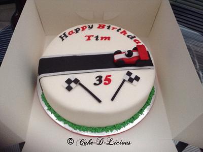 Racing car cake - Cake by Sweet Lakes Cakes