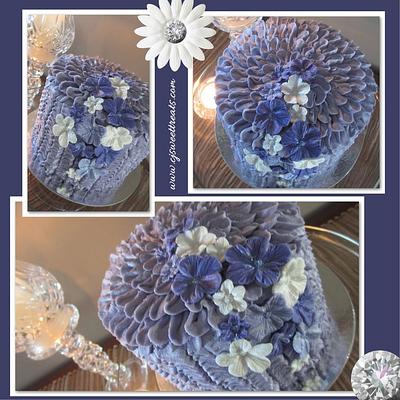Purple Ruffle Cake - Cake by cjsweettreats