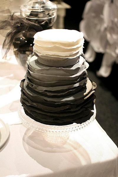 Three tier Ombre Ruffle Wedding cake  - Cake by Cupcake Group Limiited
