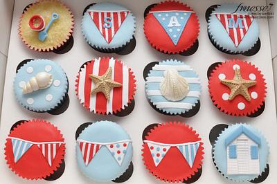 Beach Hut Birthday Cupcakes - Cake by Sue Field