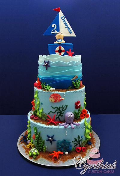 Ocean Themed Cake - Cake by Cynthia Jones