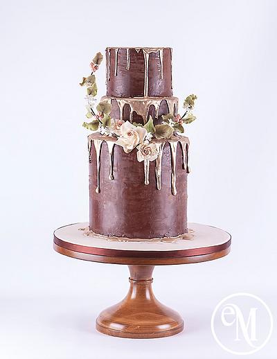 Molten gold & chocolate cake - Cake by Enchanting Merchant Company
