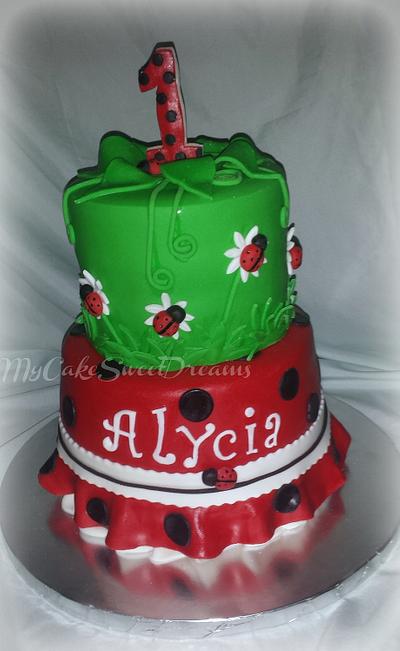 Ladybug 1st Birthday Cake - Cake by My Cake Sweet Dreams