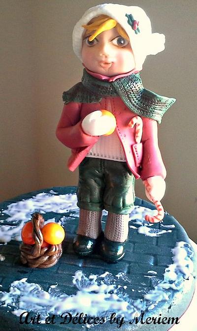 Vintage Christmas Boy Caroler - Cake by artetdelicesbym
