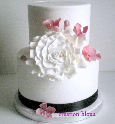 wedding cake simple et chic - Cake by creation hloua