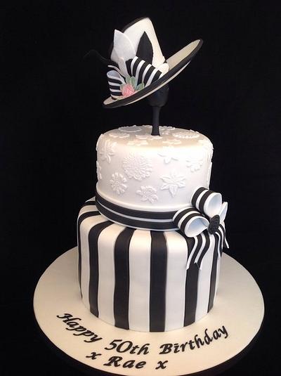 'My Fair Lady' Black and White Cake - Cake by Julie Gray