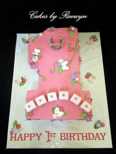 Sophie's 1st Birthday Blocks and Butterflies - Cake by Raewyn Read Cake Design