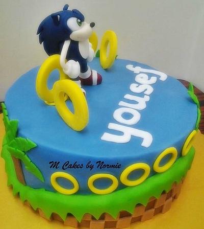 Sonic Hedgehog Theme Cake - Cake by M Cakes by Normie