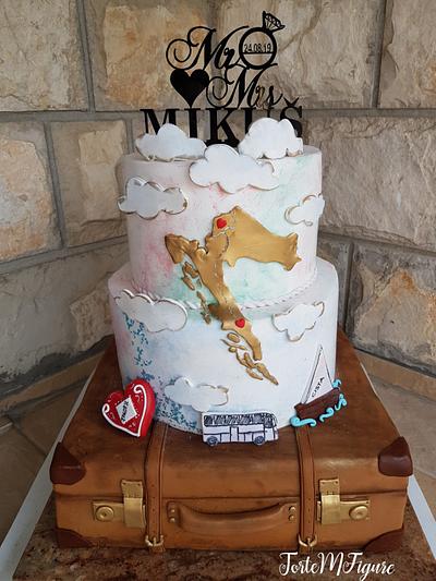 Fondant handpainted wedding cake - Cake by TorteMFigure