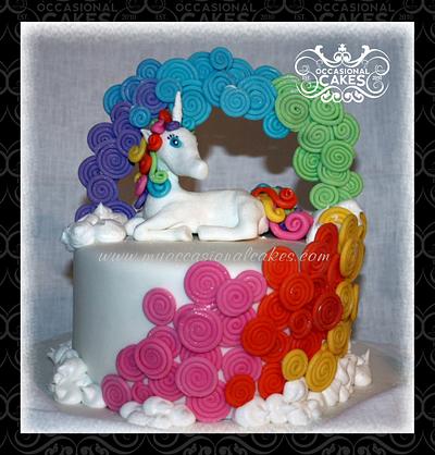Rainbow Unicorn - Cake by Occasional Cakes