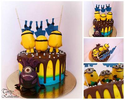Minions Drip Cake - Cake by Torty Katulienka