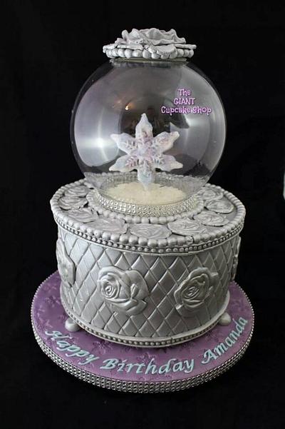 Silver Snow Globe - Cake by Amelia Rose Cake Studio