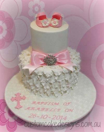 Girls Baptism Cake - Cake by Custom Cake Designs