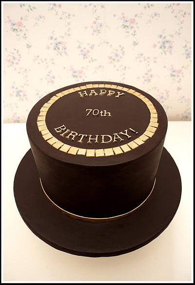 Chocolate Gold Birthday Cake - Cake by tortacouture