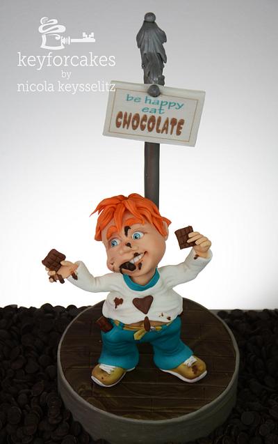 Be Happy Eat Chocolate  - Cake by Nicola Keysselitz