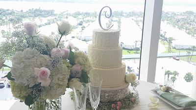 Rustic textured wedding cake - Cake by Cakery Creation Liz Huber
