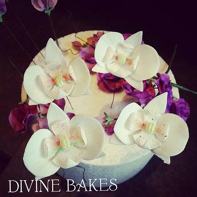 Moth Orchids - Cake by Divine Bakes