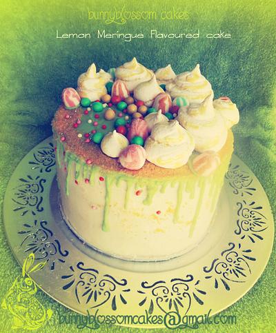 Deconstructed Lemon meringue flavoured cake - Cake by BunnyBlossom