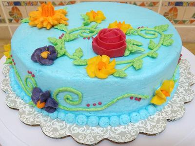 Buttercream Flowers Cake - Cake by MariaStubbs