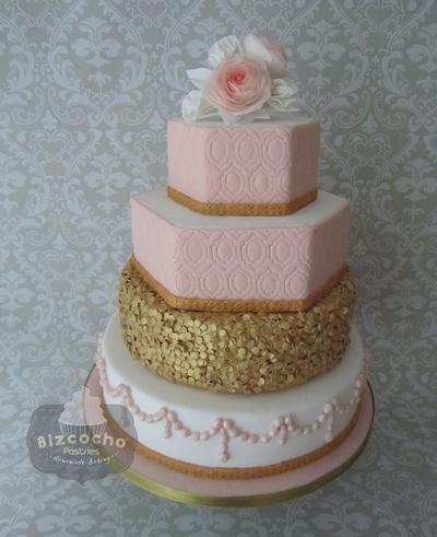Royal with gold sequins - Cake by Bizcocho Pastries