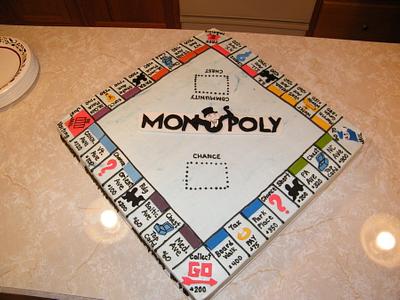 Monopoly board birthday cake - Cake by Judy Remaly