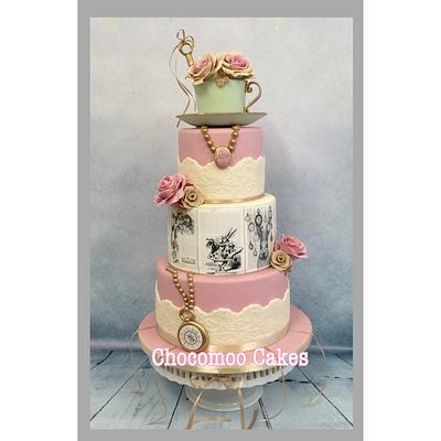 Alice In Wonderland Wedding Cake - Cake by Chocomoo