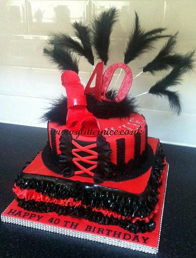 Burlesque Themed 40th Birthday - Cake by Alli Dockree
